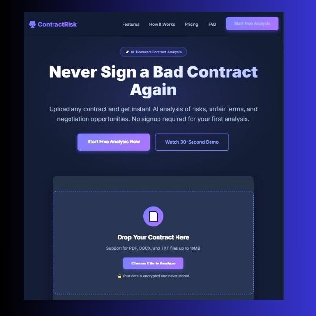 Contract Risk Analyzer - Project Images 1